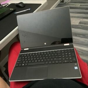HP Silver and Black Laptop